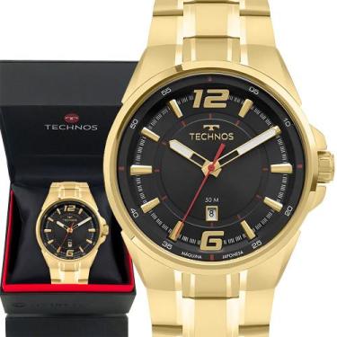 Imagem de Relógio Technos Masculino 1 Ano De Garantia Dourado Luxo