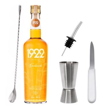 Imagem de Kit Bar Iniciante 13 Bartender 4 Peças + Cachaça 1922 - WebBar