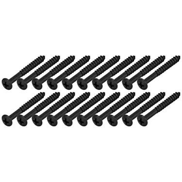 Imagem de XUXHOU 20 Peças de Aço Inoxidável Guitarra Elétrica Parafuso Pescoço Guarda Placa Ferramenta Montagem para Guitarristas e Luthiers (Preto)