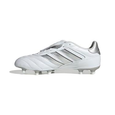 Imagem de adidas Tênis unissex adulto Copa Gloro II Firm Ground, Branco/Prata metálica/Preto, 6.5 Women/5.5 Men