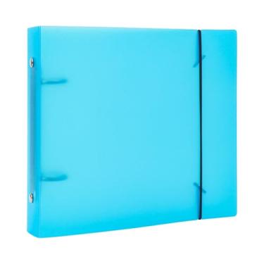 Imagem de Capa para fichário de armazenamento de estêncil de pasta, PVC macio e transparente para bolsos recarregáveis de 15 x 15 cm, cartolina, distância entre organizador de pastas de armazenamento, 2 furos é