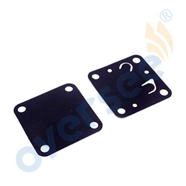 Imagem de OVERSEE 6E0-24411 6E0-24471 Kit de reparo de bomba de combustível de diafragma Junta de carburador para motor de popa Yamaha 4HP 84-99 / 5HP 84-02 6E0-24411-00 6E0-24471-00