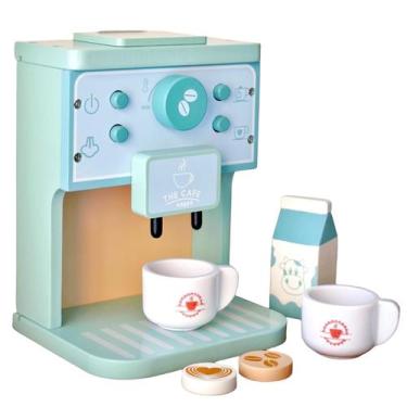 Imagem de Cafeteira de madeira Toy MIKNEKE Montessori Play Set