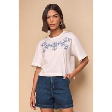 Imagem de BLUSA MANGA CURTA LADO AVESSO CROPPED-Feminino