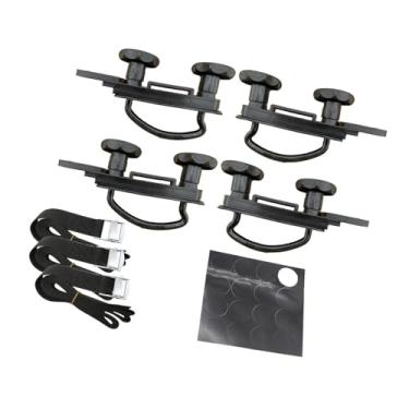 Imagem de Mqetly Kit de 4 Braçadeiras Universais em U para Bagageiro de Teto, Fácil Instalação, para Carros e