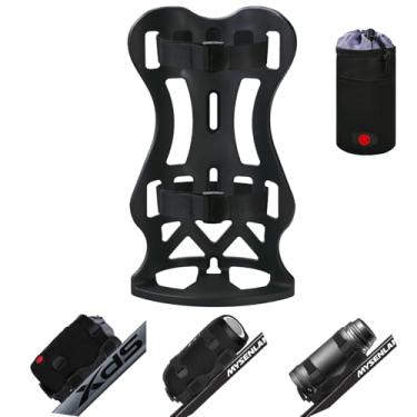 Imagem de Conjunto universal de suporte de copo de bicicleta - Suporte de garrafa de água para bicicleta, scooter, cadeira de rodas, bolsa térmica de grande capacidade com bolso de malha para garrafa de água