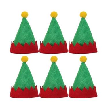 Imagem de COLLBATH 6pcs Lollipop Candy Hat Lollipop Hat Mini Hats for Crafts Cup Bottle Hat Christmas Santa Hats for Crafts Christmas Doll Hat Green Santa Hat Mini Elf Hats Cake Cover Hat