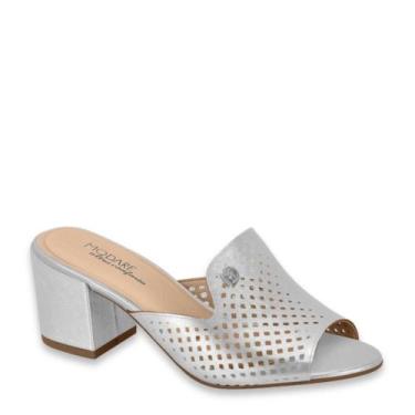 Imagem de Tamanco Feminino Modare Salto Baixo Grosso Conforto 7109.475, Prata me