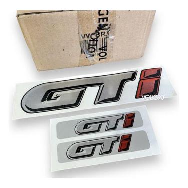 Imagem de Emblema Adesivo Gti Gol Quadrado Vw 88 89 90 91 92 93 94 - Estoque ant