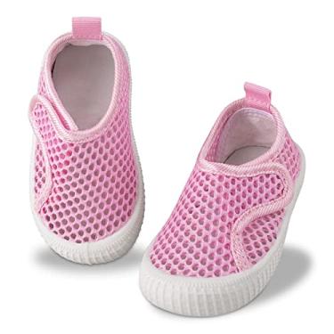 Imagem de Charrost Tênis xadrez para bebês meninas meninos primeiros passos tamanhos 3/4/5/6/7/8T. Macio, fofo, flexível para primeiros caminhantes. Antiderrapante, sem cadarço, bico largo dentro de casa e ao