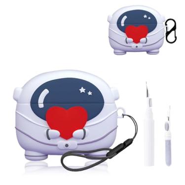 Imagem de NOUKAJU Capa para Baseus Bowie MC1 Pro, capa protetora para fone de ouvido sem fio (com mosquetão + cordão + caneta de limpeza) à prova de quedas, arranhões, à prova de choque, capa para Baseus Bowie