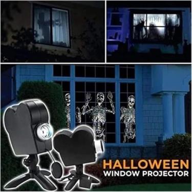 Imagem de Projetor Holográfico De Festa De Natal De Halloween Noites Assustadoras 12 Filmes Mini Tripé De Home Theater Led Projetor Interno E Externo