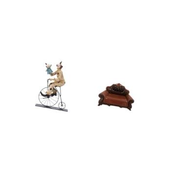 Imagem de Fenteer Coleção de Esculturas de Palhaços E Miniaturas de Sofás E Cadeiras para Decoração de Mesas, Salas de Jantar E Ambientes Internos. Ideal para Criar Um