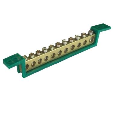 Imagem de Barramento Terra 11 Terminais Verde Fixo 89,0e - Sbt11 - Steck