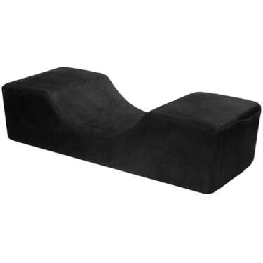 Imagem de Almofada de pescoço cervical, espuma viscoelástica ergonômica para extensão de cílios, capa macia de veludo, ideal para salões de beleza e uso doméstico, embalagem compacta a vácuo, lavável
