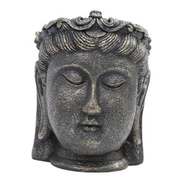 Imagem de IEUDNS Vaso de Flores em Formato de Cabeça de Buda, Ideal para Decoração, Presente E Artesanato. Perfeito para Jardim, Quintal, Café E Pátio, 8 cm x 9,2 cm x 11,4 cm