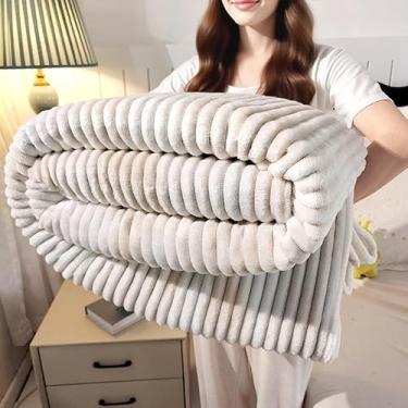 Imagem de Cobertor de lã ultramacio tamanho solteiro sherpa fofo confortável cobertores laváveis na máquina para sofá, cama queen, mulheres, crianças, amigos presente quente (152 x 203 cm, bege tie dye)