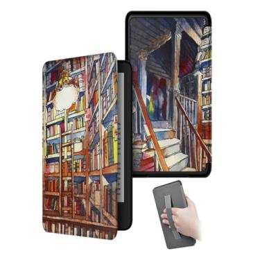 Imagem de Akacy Novo padrão pintado com alça Capa para Kindle paperwhite 17.3 cm 11th Case, leve e segura para água, capa protetora dobrável Geração 2021 versão (30)