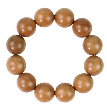 Imagem de Pulseira de miçangas de madeira de 20 mm para homens, madeira natural de jujuba crua