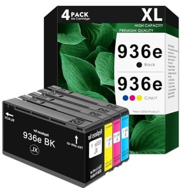Imagem de Pacote combo de cartuchos de tinta 936e 936, substituição compatível com cartuchos de tinta HP 936 XL 936XL para OfficeJet Pro 9130 9110 9120 9730 9720, alto rendimento, preto ciano magenta amarelo