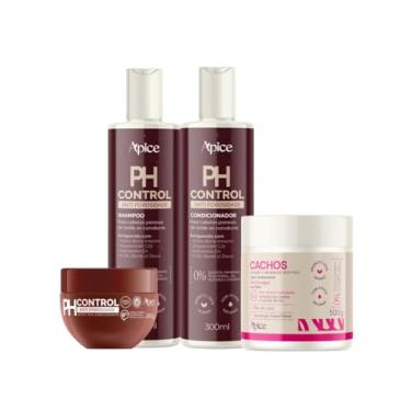Imagem de Kit Shamp, Cond, Máscara 280g Ph control e Ativador 500g Cachos - Ápice