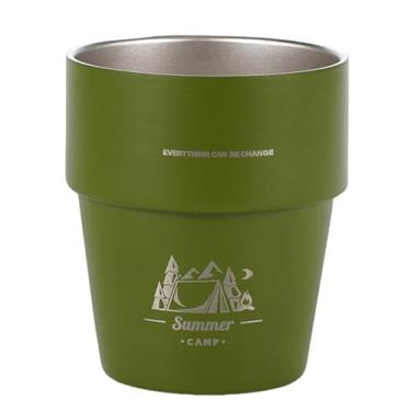 Imagem de Copo de aço inoxidável, copo isolado, Caneca de cerveja reutilizável para viagem, Caneca de viagem de café isolada a vácuo de aço inoxidável 300ml, caneca de café isolada para viagens, camping