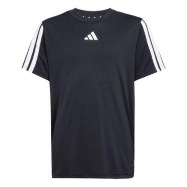 Imagem de Camiseta Adidas 3 Listras TR-Essentials Infantil - Preto - 9-10A, 9-10