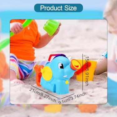 Imagem de RNXRZANK Regador Portátil em Forma de Elefante para Atividades Do Banho, Aspersor Interativo para Crianças, Azul