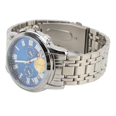 Imagem de Generic Relógio Analógico de Quartzo Masculino, Masculino (Cara Azul Concha Prateada)