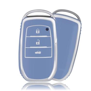 Imagem de Capa de chave de carro TPU para Toyota Prius Camry Corolla C-HR CHR RAV4 Prado Izoa Levin Avalon 2018 2019 2020 capa de zinco