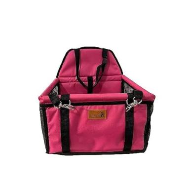 Imagem de Cadeirinha Assento Cadeira Pet de Carro para Cães Cachorro Gatos ATÉ 10KG -Transporte Passeio Viagem(Rosa)