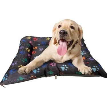 Imagem de Cama Caminha Pet Cães e Gato Tamanho Médio 50x60cm Macio Com Zíper (Preto)