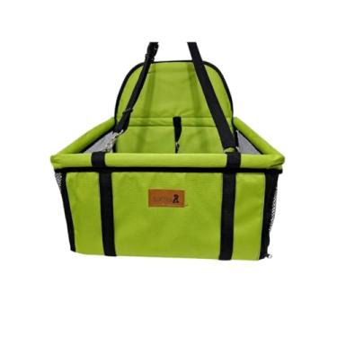 Imagem de Cadeirinha Assento Cadeira Pet de Carro para Cães Cachorro Gatos ATÉ 10KG -Transporte Passeio Viagem(Verde)