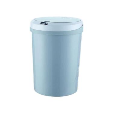 Imagem de Lixeira Automatica Sensor Touch Cesto Lixo 9 Litros Inteligente Banheiro Cozinha Azul Luxo