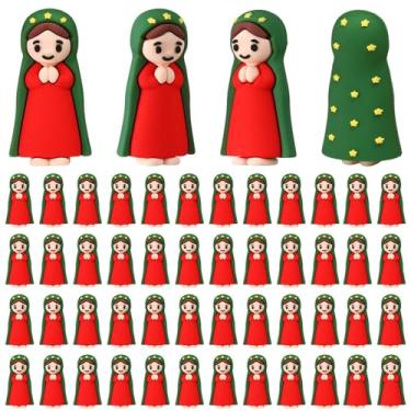 Imagem de Amyhill 50 peças mini estatuetas da Virgem Maria em miniatura estátua da mãe sagrada presentes religiosos católicos clássicos para presente de batismo de domingo ovos de Páscoa