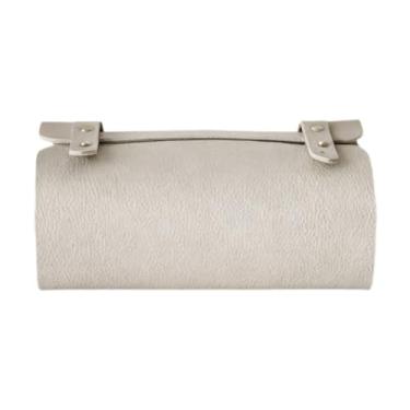 Imagem de predolo Porta-lenços elegante, organizador de guardanapos em couro PU, ideal para carro, restaurante e toucador, Cinza Claro
