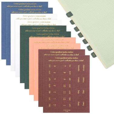 Imagem de Sibba 10 folhas de abas mensais para agenda, etiquetas mensais autoadesivas, divisórias, calendário, guias de índice de adesivos de 12 meses para agendas, cadernos, pastas, páginas, agendas, materiais