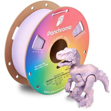 Imagem de Polymaker Filamento PLA fosco gradiente Panchroma, filamento de impressão 3D multicolorido gradiente fosco pastel roxo e rosa de 1,75 mm, filamento PLA de impressora 3D, serve para a maioria das