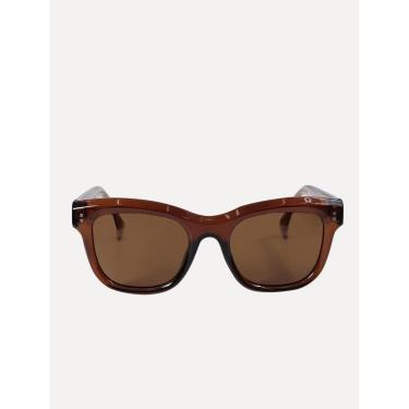 Imagem de Óculos Reserva de Sol Masculino Square Print Marrom-Masculino