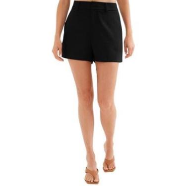Imagem de Short Colcci Alfaiataria Encurtado Preto Feminino-Feminino