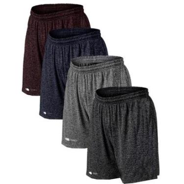 Imagem de Kit 4 Short Bermuda Plus Size Dry Academia Treino-Masculino