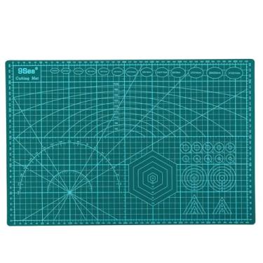 Imagem de Tapete de corte autorreparável com grade para corte de papel feito à mão, artesanato em couro, escultura, protetores de mesa, placa acolchoada de 5 camadas A4-30 x 22 x 0,3 cm (30 x 22 x 0,3 cm verde)