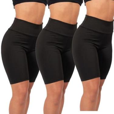 Imagem de Bermuda Feminina Ciclista Suplex - Shorts até Joelhos Para Exercícios 