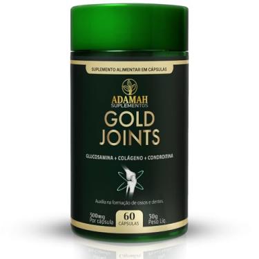 Imagem de Gold Joints Adamah - Colágeno Tipo 2 + Glucosamina + Condroitina e Cúrcuma - Suplemento para Articulações e Joelho - Fórmula Completa - 60 Cápsulas