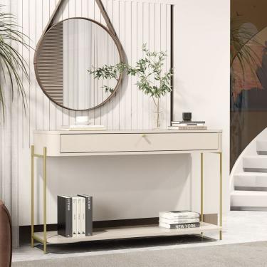 Imagem de Buffet Aparador Tucupi Off White Pe Dourado - Moveis Jb