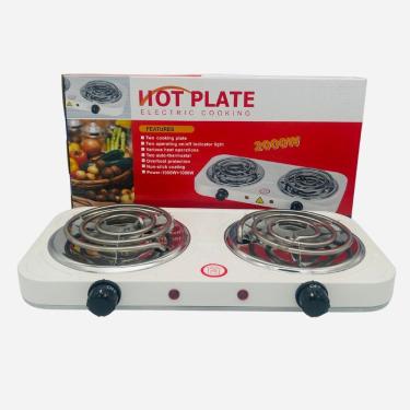 Imagem de Fogão Fogareiro 2 Bocas Serpentina Elétrico 2000w Fogão Cooktop Portáti Branco 110V