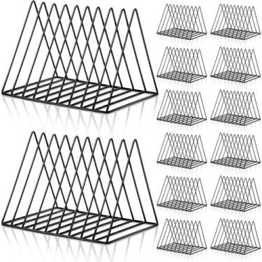 Imagem de Suportes para arquivos triangulares de metal Shimeyao, 14 peças, 26 x 