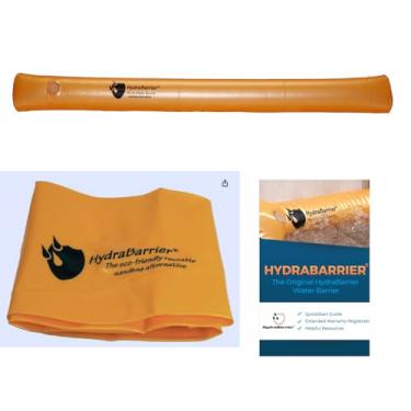 Imagem de Watershed Innovations Melhor alternativa para saco de areia – HydraBarrier Ultra 30 cm de comprimento de 15 cm de altura – Tubo de desvio de água – Barreira de inundação leve, reutilizável e ecológica