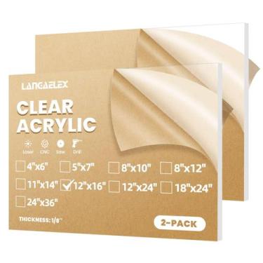 Imagem de Folhas de acrílico Langaelex de 3 mm de espessura 30,4 x 40,5 cm - pac