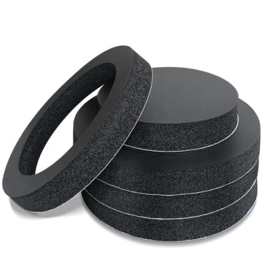 Imagem de Fiegromech 4 peças anel de espuma de alto-falante de 16,5 polegadas, realçador de gaxeta de alto-falante de carro de alto rebote, alto-falante de porta autoadesivo, anel espaçador, kit de bloqueador